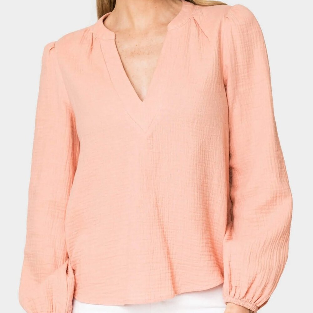 (NWT) Gibson V-Neck Gauze Top - Size XXS